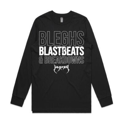 "Bleghs. Blastbeats. Breakdowns." Longsleeve Shirt [SD] Thumbnail