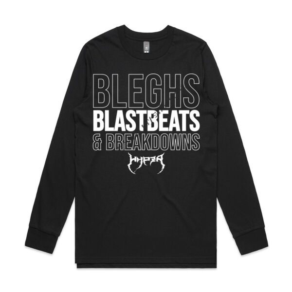 "Bleghs. Blastbeats. Breakdowns." Longsleeve Shirt [SD] Thumbnail